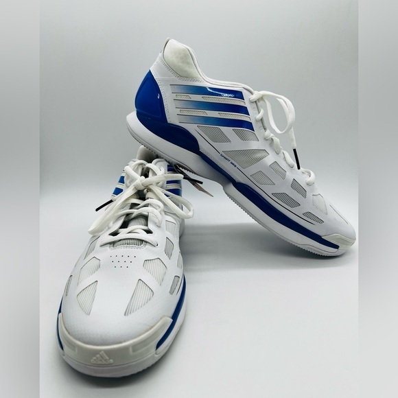 ADIDAS MEN’S ADIZERO SPRINT WEB WHITE & BLUE SIZE 15 NEW WITH TAG - Picture 1 of 16